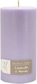 Northern Lights Lavender & Honey One Pillar Candle. 3x6 Inch