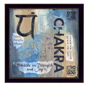 "Yoga Series - Chakra" By Debbie DeWitt, Printed Wall Art, Ready To Hang Framed Poster, Black Frame