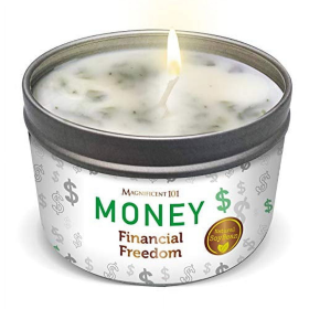 Magnificent 101 Long Lasting Money Smudge Candle | 6 Oz - 35 Hour Burn | Made of Soy Wax Candle for Spiritual Meditation