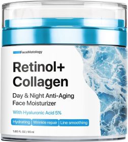 Face Moisturizer Retinol Cream for Men and Women Anti Aging Face Cream Day and Night Cream with Retinol Collagen Hyaluronic Acid Safe for All Skin Typ