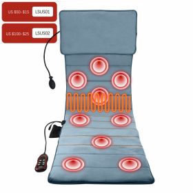 Electric Vibration Full Body Massage Mat Inflatable Air Pillow Home Office Heating Mat Pain Relief Waist Back Massage Cushion