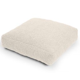 Jaxx Brio Large DÃ©cor Floor Pillow / Meditation Yoga Cushion, Shearling Faux Lamb, Cloud