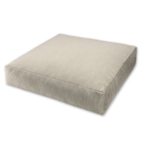 Jaxx Brio Large DÃ©cor Floor Pillow / Meditation Yoga Cushion, Plush Microvelvet, Ivory