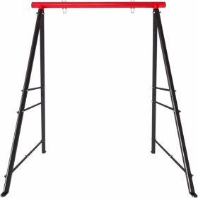 Porch Swing Frame, 550lbs Weight Capacity Swing Stand, Heavy Duty A-Frame Swing, Swing Stand Frame for Yoga Hammock Saucer Baby Porch Swing (Red