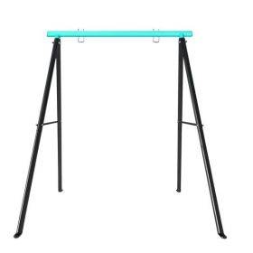 Porch Swing Frame, 550lbs Weight Capacity Swing Stand, Heavy Duty A-Frame Swing, Swing Stand Frame for Yoga Hammock Saucer Baby Porch Swing (Cyan