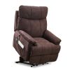 Large size Electric Power Lift Recliner Chair Sofa for Elderly, 8 point vibration Massage and lumber heat, Remote Control, Side Pockets, cozy fabric,