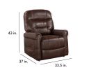 Comfortable Power Recliner Lift Chair - Easy Ingress/Egress, Heat, Adjustable Massage - Plush Seating Experience