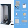 Full Size Portable Black Steam Sauna tent‚ÄìPersonal Home Spa, with Steam Generator, Remote Control, Foldable Chair, Timer and PVC Pipe Connector Easy