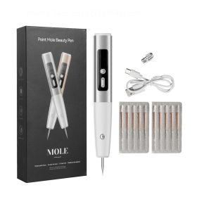 Skin Tag Remover 15 Level Laser Plasma Pen Freckle Mole Warts Removal Lcd Nevus Tattoo Black Spots Remover Blemish Removal (Color: Silver)