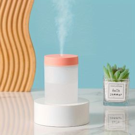 1pc Mini Air Humidifier Household Mute Aromatherapy Machine Office Car Large Fog Volume Air Conditioner Humidification And Water Replenishment Instrum (Color: PINK (200ml))