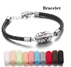 Stainless Steel Hollow Bracelet Aromatherapy Bracelet (Style: Bracelet And 10Cotton Pads, Color: Xn001)