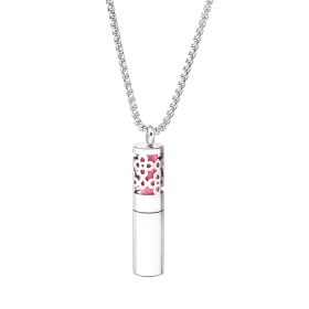 Aromatherapy Pendant Stainless Steel Perfume Necklace (Color: 3style)