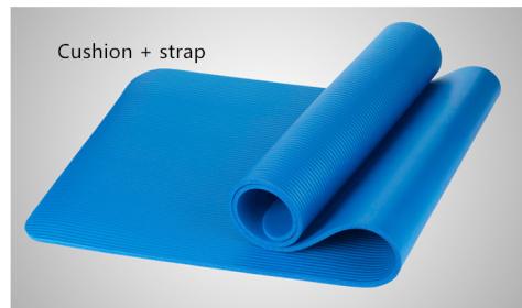 Eco-friendly NBR Yoga Mat (Color: Blue With Straps, size: 1.5)