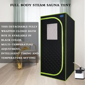 Portable Plus Type Full Size Steam Sauna tent. Spa, Detox ,Therapy and Relaxation at home.Larger Space,Stainless Steel Pipes Connector Easy to Install (Color: as pic)