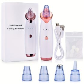 Blackhead Remover Instrument Black Dot Remover Acne Vacuum Suction Face Clean Black Head Pore Cleaning Beauty Skin Care Tool (Type: 1 Set)